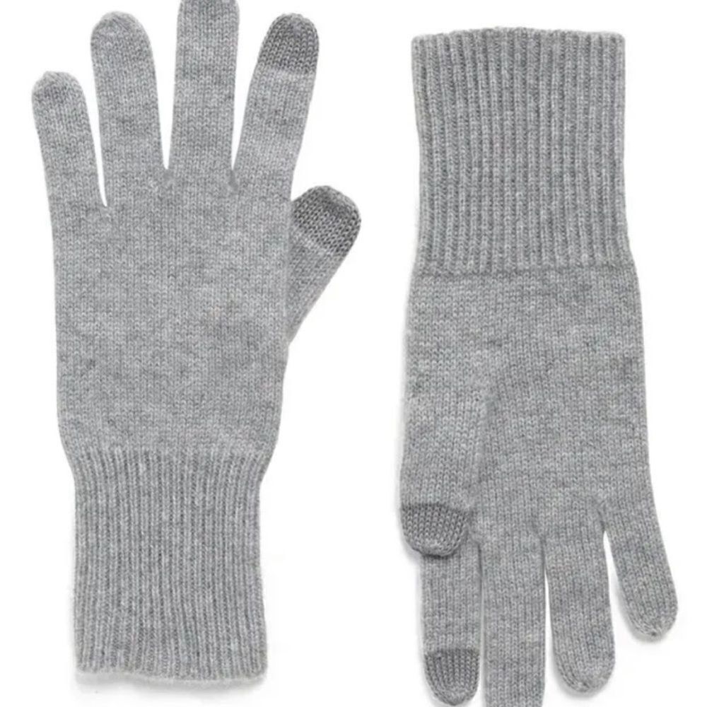 NWT Nordstrom Gray Cashmere Gloves